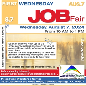 First Wednesday Job Fair in August